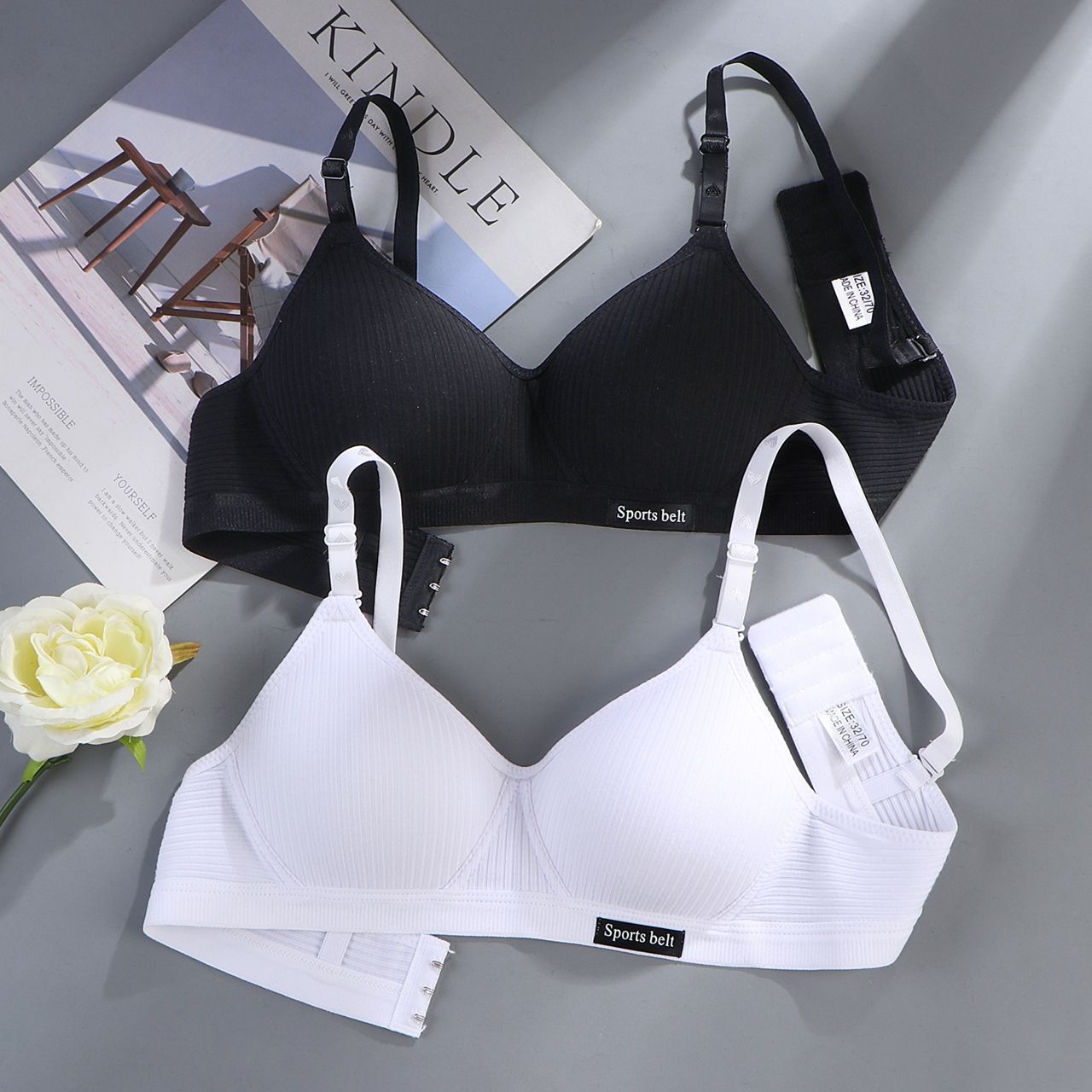 Mastectomy Bra Pocket - Bra Nirkabel Tipis Wanita 3 Buah